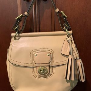 Coach Legacy Cream Crossbody Saddle Bag
